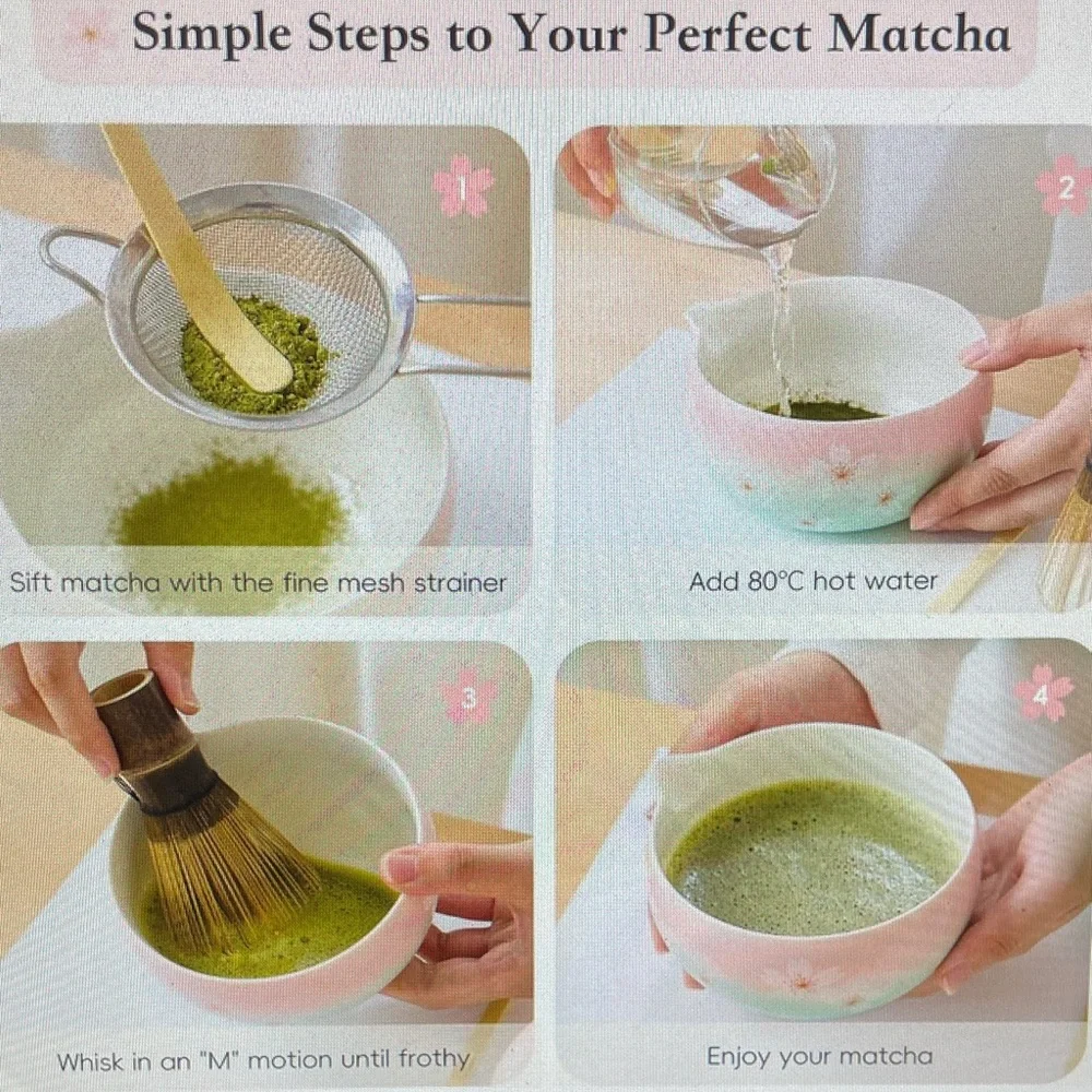 Pink Matcha Whisk Set